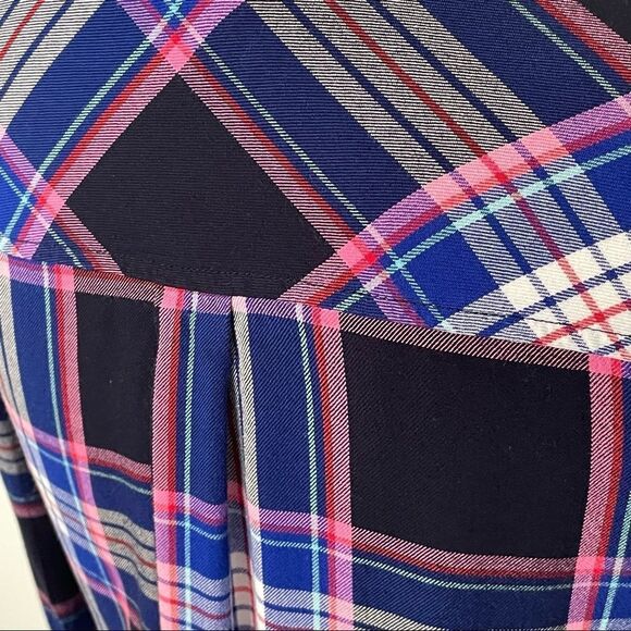 Old Navy Lightweight Flannel Blue, White, Navy & Pink Button Down Flannel, XS - Picture 13 of 13